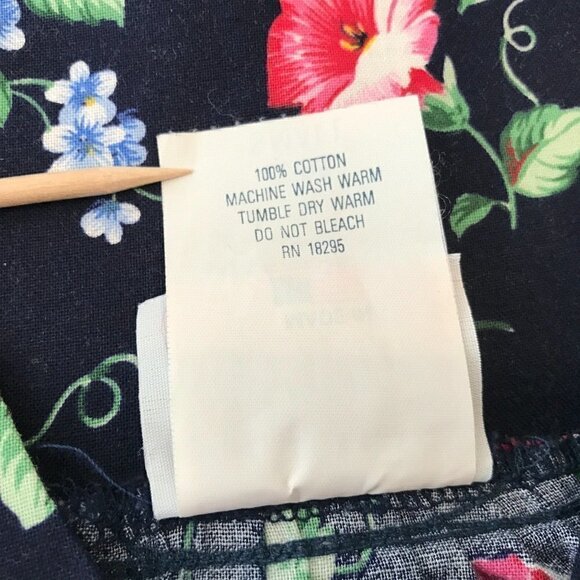 Vintage Carolina Maid House Dress S Cottagecore MuuMuu Maxi Long Blue Floral - Picture 9 of 9